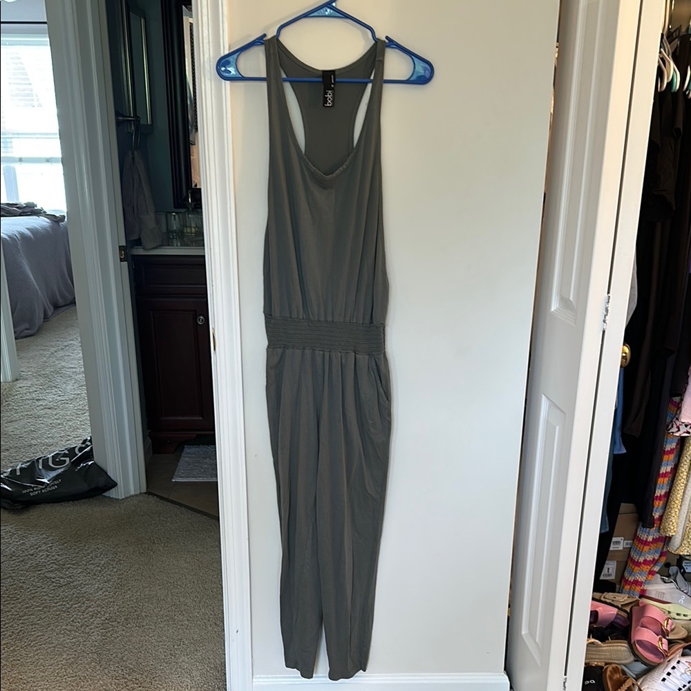 bobi sage Sleeveless Jumpsuit with Elastic Waist